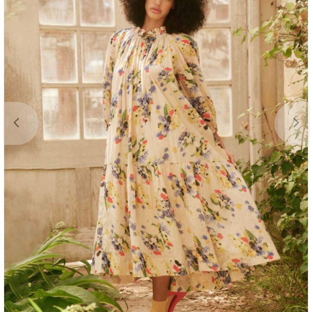 The Great The Victorian Dress Bright Grove Floral Midi Size 1 Small